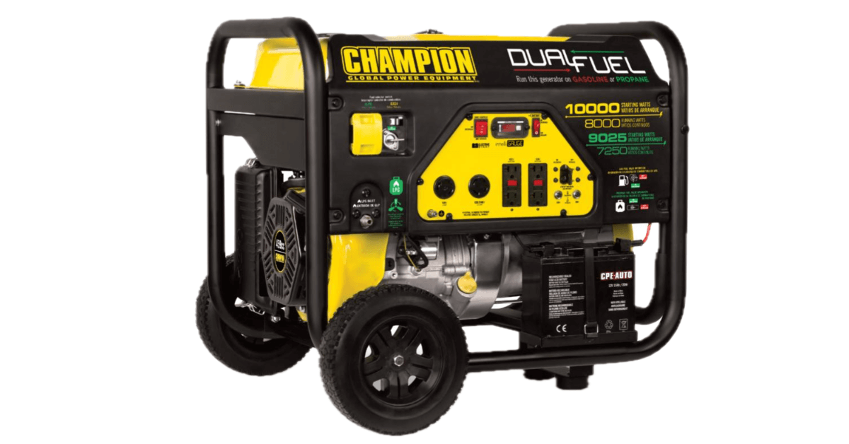 CHAMPION 8000W Electric Start Dual Fuel Generator
